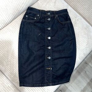 ALL SAINTS dark denim skirt S